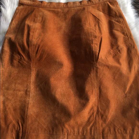 PB Martin Suede Leather Skirt - Picture 2 of 9